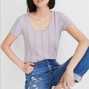 Madewell Pointelle Ribbed Tee